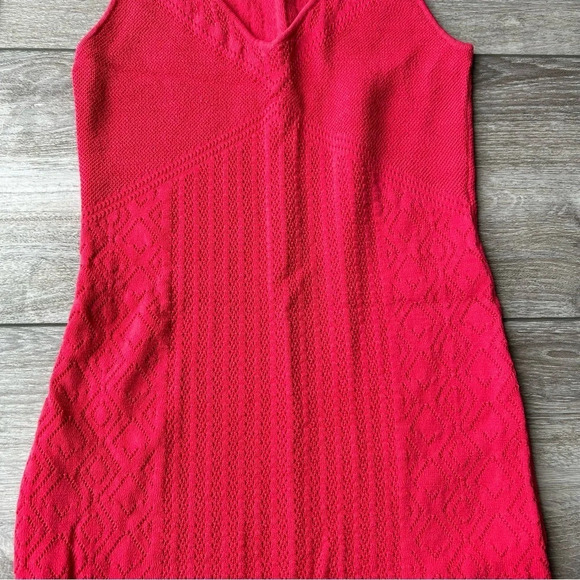 Guess V Neck Sleeveless Knitted Bodycon Dress - Picture 8 of 15